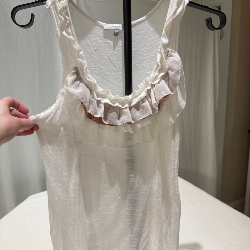 Mystree Cream Sheer Fabric